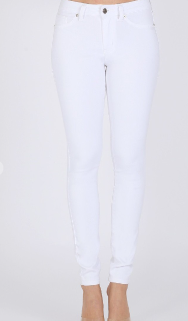 All My Ladies High Waisted White Skinny Jeans